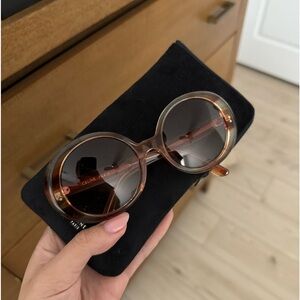 CELINE orange circle sunglasses